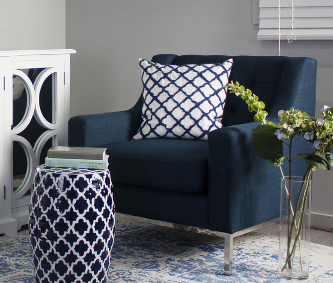 Quatrefoil Feather Cushion Moorish Embraided 50x50cm 60% feather <Free Shipping>