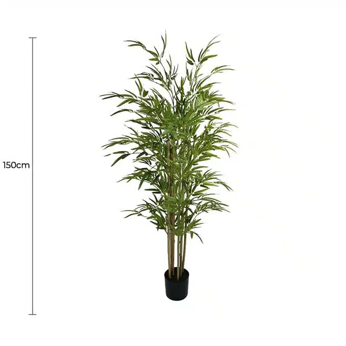 Premium Artificial Bamboo Plant Real Touch Leaves 150cm