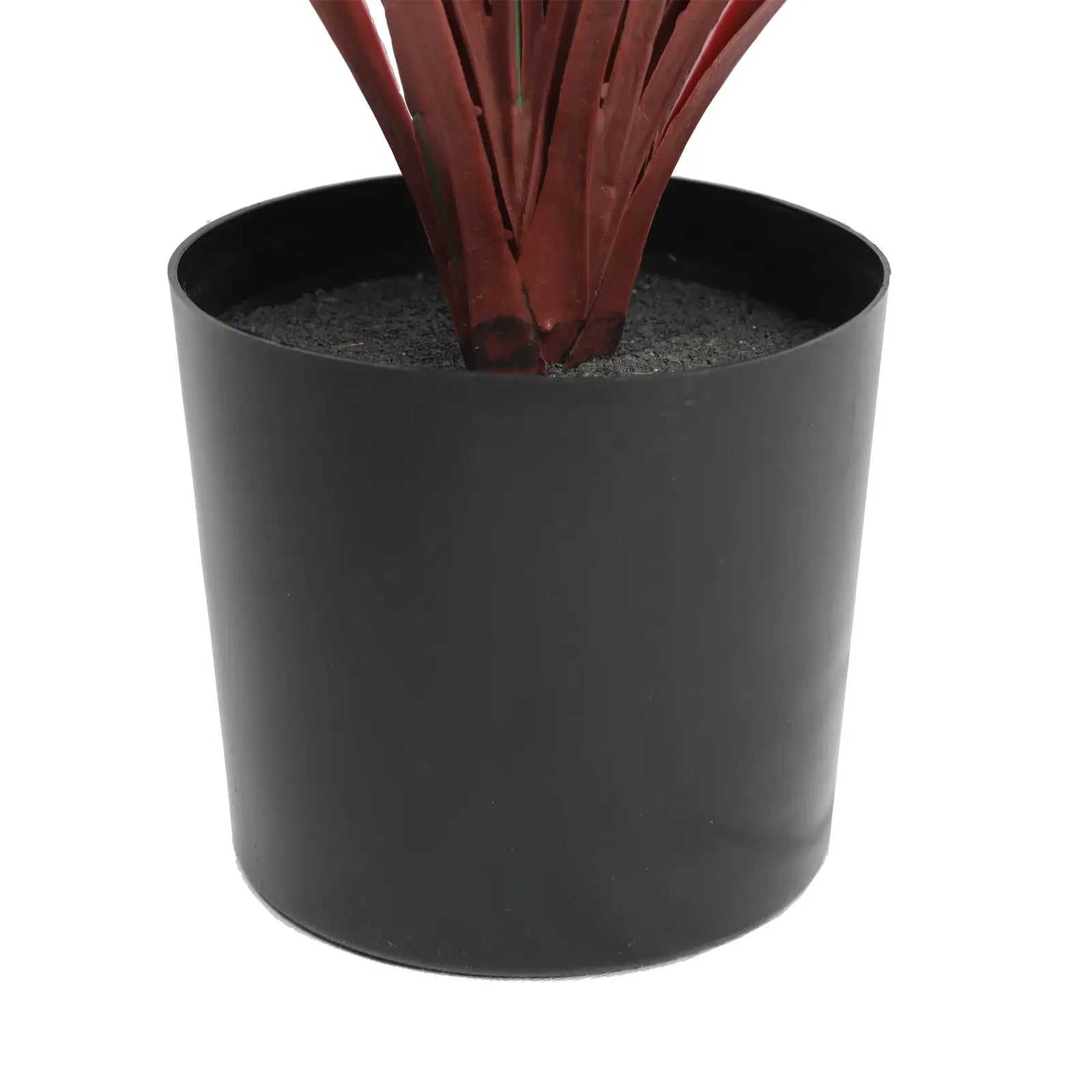 Burgundy Potted Artificial Long Grass (Yucca Grass) 75cm UV Resistant