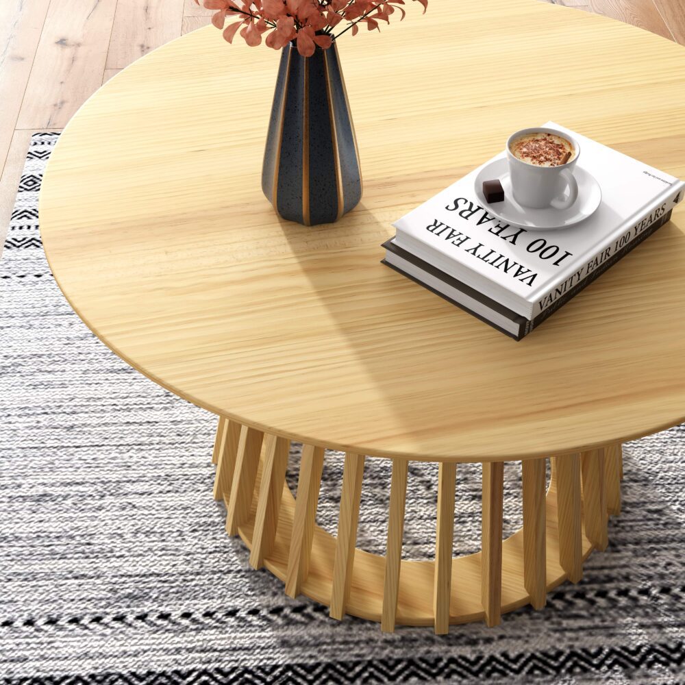 Coastal Charm - Palmer Coastal Haven Natural Coffee Table