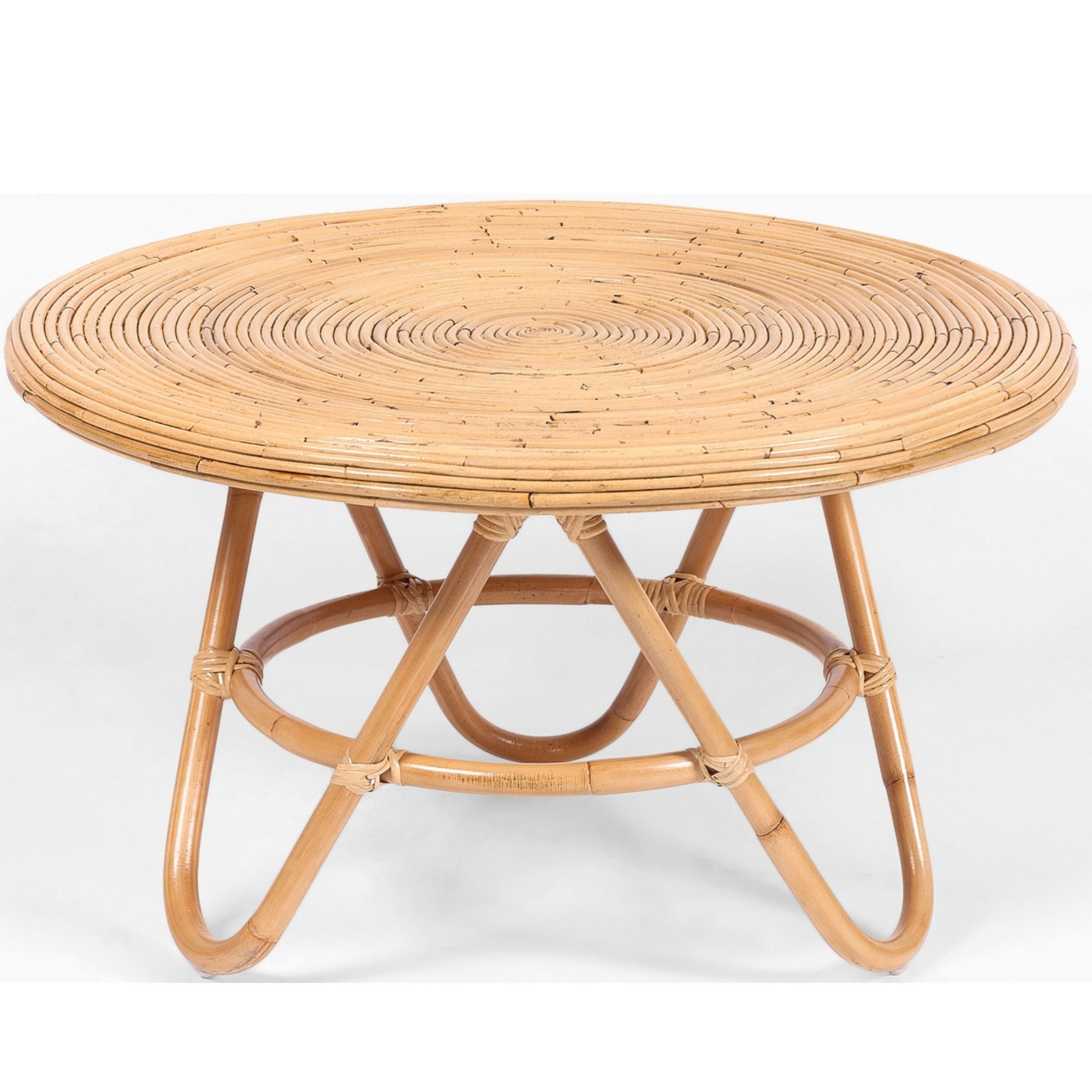 Coastal Charm - Crocus Rattan Round Coffee Table 80cm - Natural