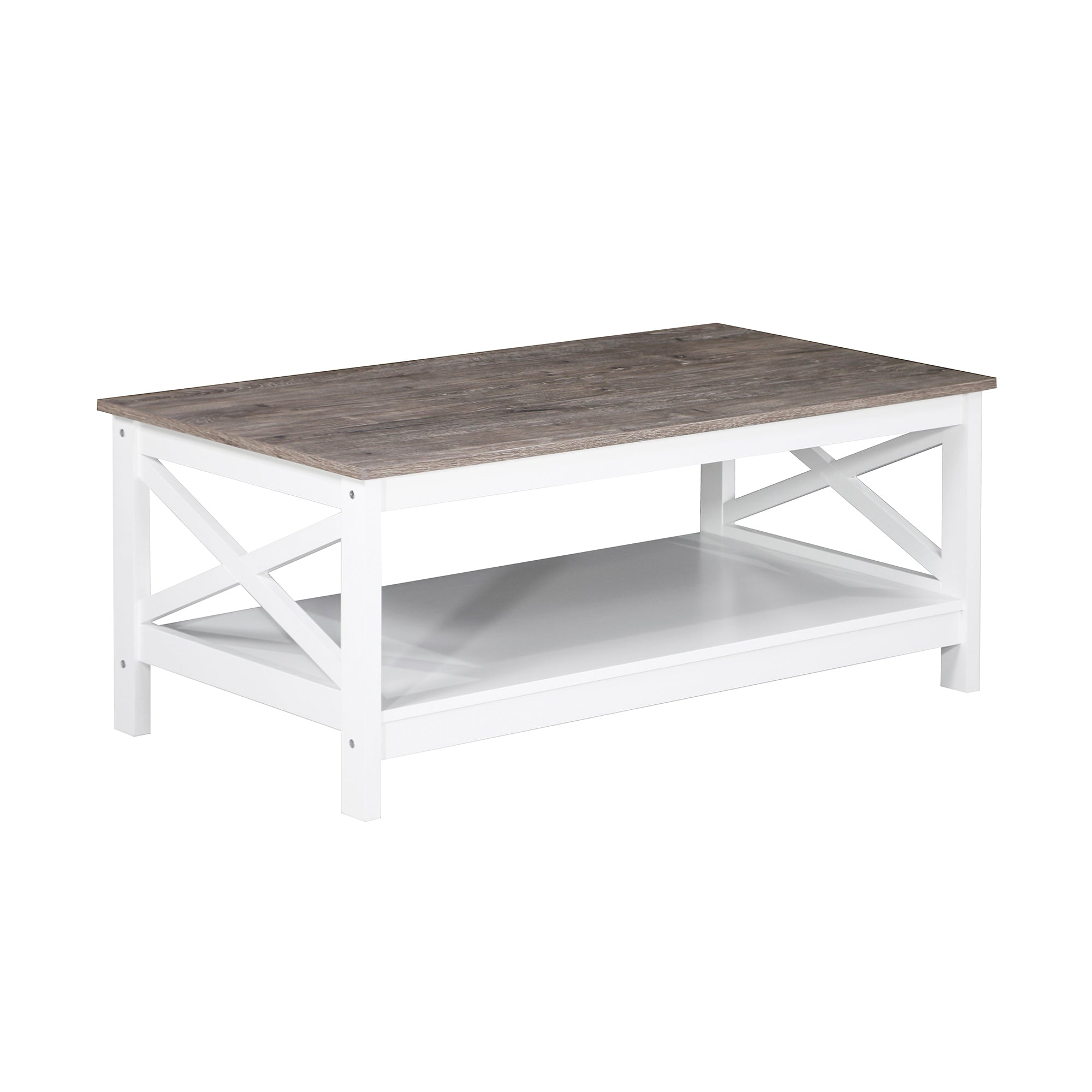Coastal Charm - Coastal Coffee Table in White and Grey