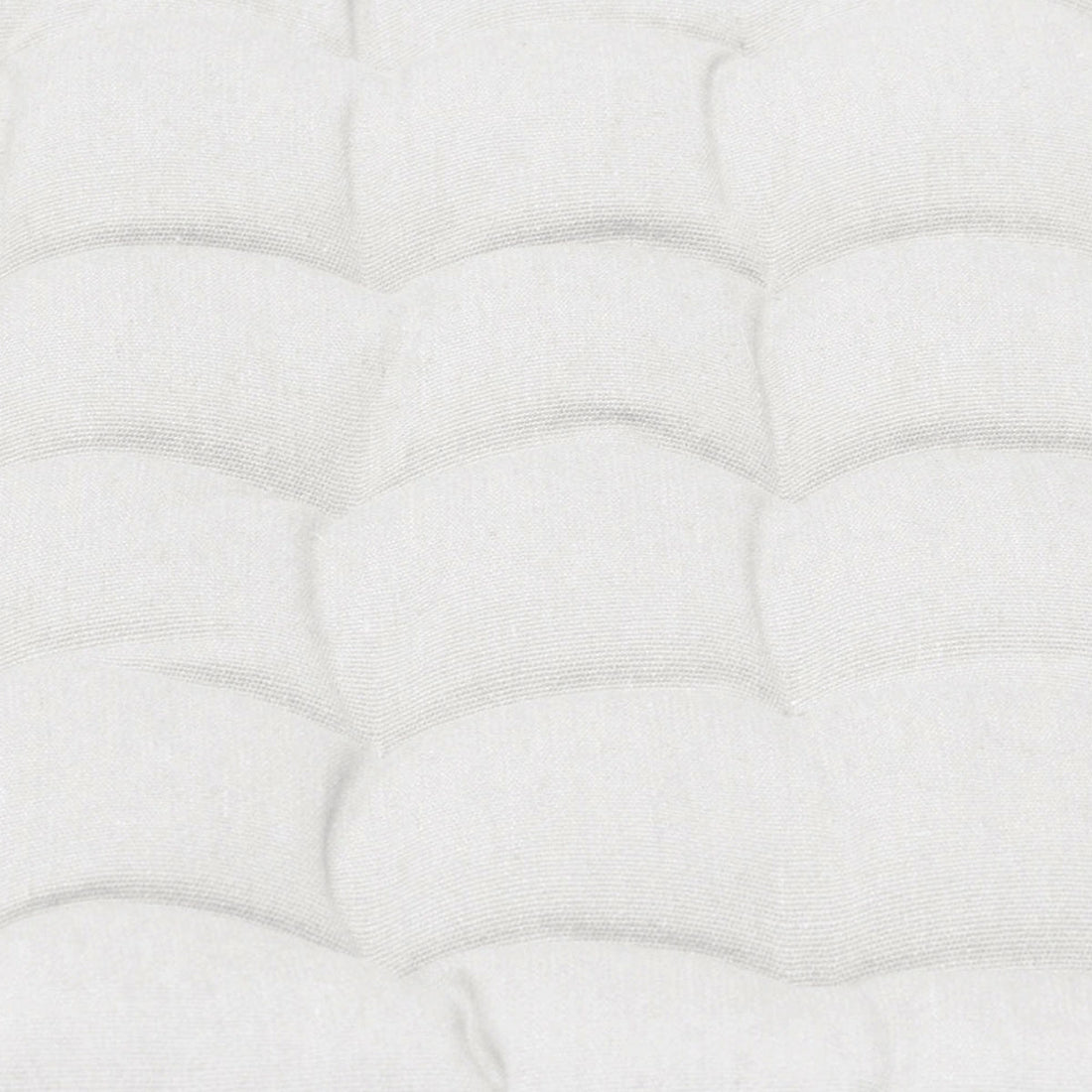 J Elliot Home Set of 2 Outdoor 100% Cotton Chair Pads 40 x 40 cm Solid White