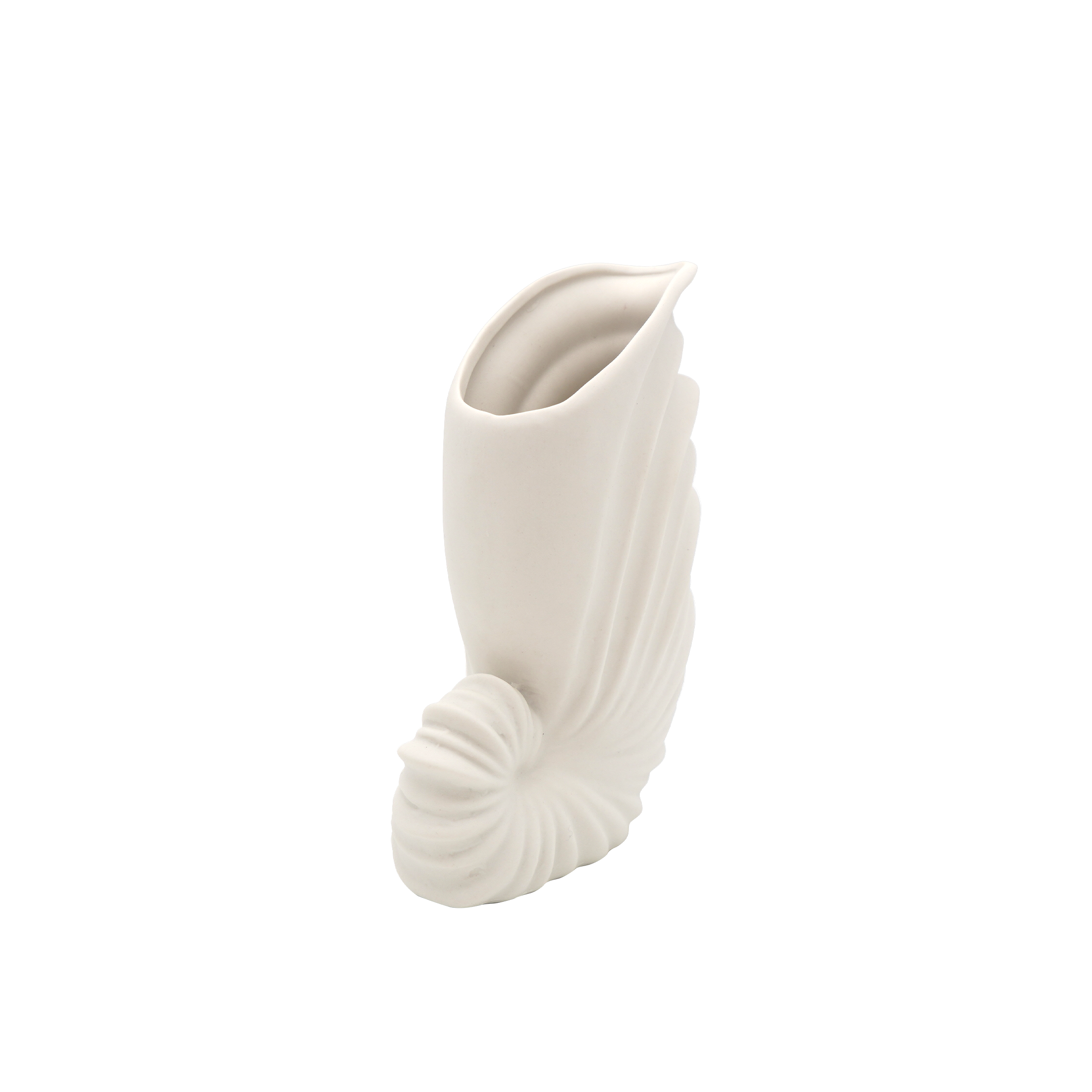 Shell White Ceramic Vase